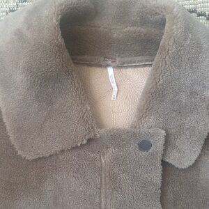 Free People Teddy Jacket in Soft Brown